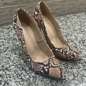 SHEIN Snakeskin Heels- Size EUR 41 (Size 7.5)